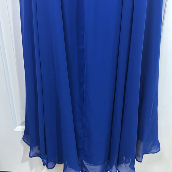 Betsey & Adam Dress Lace Up Back Plunging Front EUC Size 2 Royal Blue Women’s - Picture 6 of 15